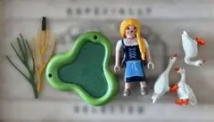 プレイモービル PLAYMOBIL 池のある風景　女の子とガチョウ