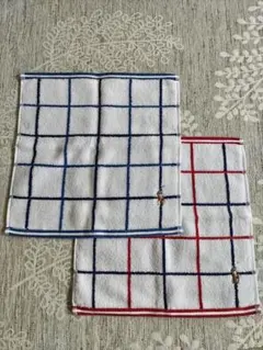 Ralph Lauren 格子模様タオルハンカチ2枚セット