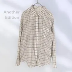 Another Edition チェックシャツ　薄手　透け感　シンプル　キレイめのサムネイル