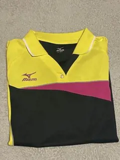 Mizuno ポロシャツ L イエロー/ブラック/ピンク