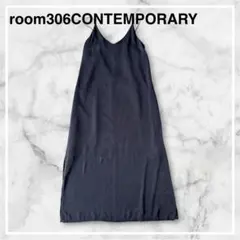 room306CONTEMPORARY サテン調 キャミワンピ ロング丈　グレー