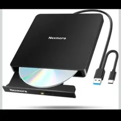 Nexmora ポータブル外付けCD/DVDドライブ