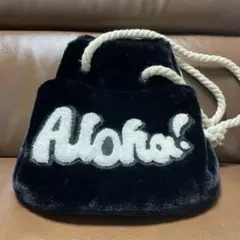 Aloha! 刺繍 トートバッグ 黒
