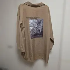 Newlyme バックプリントオーバーシャツ ベージュのサムネイル