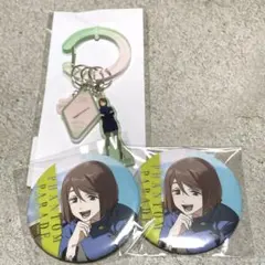 呪術廻戦 ファンパレくじ 家入硝子 アクリルカラビナ 缶バッジ2個セット