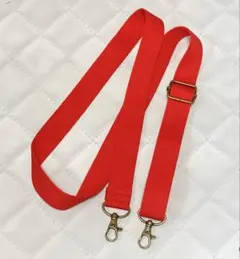 2.5幅 ショルダーストラップ　赤　アンティークゴールド　ハンドメイド