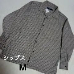 ★未使用★【SHIPS】シワになりにくい　マルチカラー　チェック　オーバーシャツ