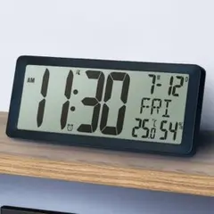 ニトリ　電波 LCD掛け置き兼用時計 クラーク(ブラック)のサムネイル