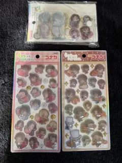 名探偵コナン　うるちゅるポップシール　２点＆おすそ分け　ミニシール帳　完成品