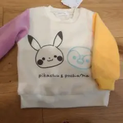 【新品未使用】monpokeピカチュウとポッチャマ　トレーナー　80㌢