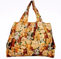 テディベア アニマル くま クマ 折りたたみエコバッグ コンパクト 大容量