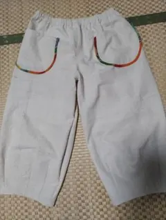 【週末限定出品】ヤンマ産業 会津木綿 キュロットパンツ(オフホワイト) ロング丈 ヤンマ産業 】新品未使用 会津木綿 キュロットパンツ(オフホワイト