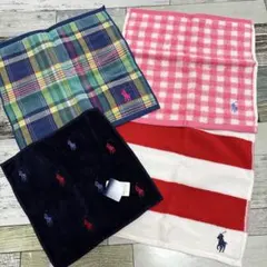 ポロ ラルフ ローレン タオルハンカチ 4枚セット 未使用品