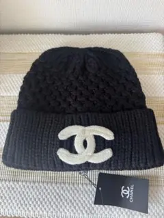 CHANEL ☆ノベルティー☆ホワイトニット帽 CCロゴ付き - メルカリ