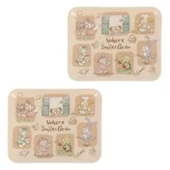 ダッフィー&フレンズ　ウェアスマイルズグロウ　スーベニアプレート2枚セット