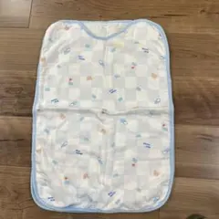 美品　ミキハウス ベビーガーゼスリーパー　ブルー