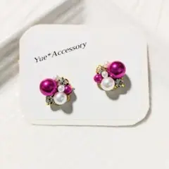 D-249　ハンドメイド☆ビジューピアス／イヤリング