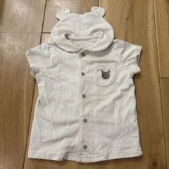 ホワイト フード付き シャツ