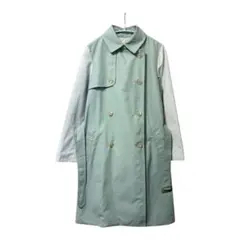 ビュルデサボン ダブルブレスト トレンチコート 超美品　ミントグリーン