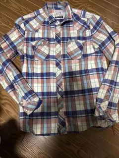NICOLE CLUB FOR MEN 長袖チェックシャツ　ウエスタンシャツ