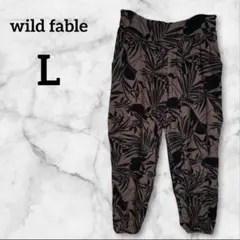 wild fable 【L】ボタニカル柄カジュアルパンツ ブラウン