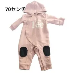 バディーリー　ロンパース　70　ピンク　フード付きロンパース　Lee