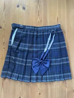 制服 コスプレ スカート リボン 青 チェック