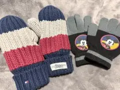 TOMMY HILFIGER ミトン ミッキー手袋 2つセット