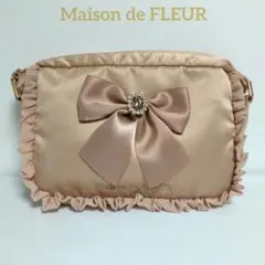 メゾンドフルール　ビジューリボンフリルミニショルダーバッグ