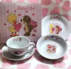 販売終了✨️Suzy's Zoo✨️カップ＆ソーサー＆ボウル＆プレート４点♡箱入のサムネイル