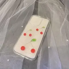 スマホケース　さくらんぼ