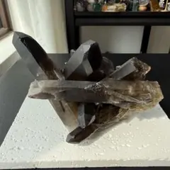 天然石スモーキークォーツのクラスター　置物NO.032313