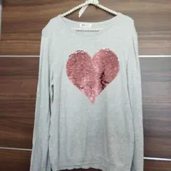 H&M スパンコール 薄手綿ニット　サイズ170