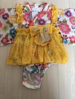 70サイズ　futafuta袴ロンパース