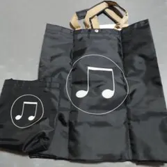 【新品】イオン音符柄 エコバッグ 収納ポーチ付き