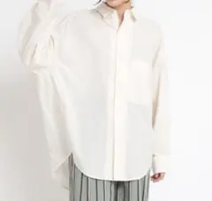 【RNA-N】オーガニックコットンシャツ アイボリー