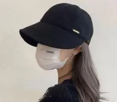 つば広　キャップ　可愛い　アウトドア　日焼け対策　黒　紫外線対策　コンパクト