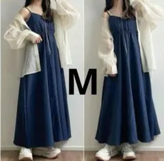 しまむら mero ジップアップフリルキャミワンピ M