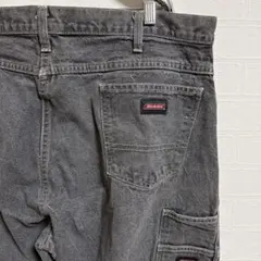 ディッキーズ　ブラックデニム　ペインターパンツ　W38L32のサムネイル