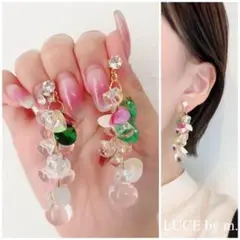 979 ジルコニアピアス カラフル スパンコール クリア キラキラ お洒落