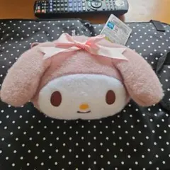 サンリオキャラクターズ　ふわふわフェイスポシェット　マイメロディ