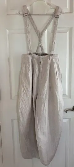 ☆リネンツイルワイド パンツ　サスペンダー付き☆Niko and