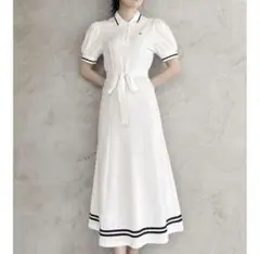 dazzlin POLO ポロシャツワンピース ホワイト