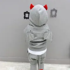 ハロウィコスプレ小悪魔男の子パーカーコスチュームデビルコスプレセット130cm
