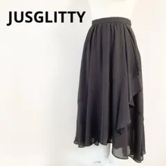 【新品タグ付】ジャスグリッティー*アシメラッフルフリルシフォンフレアスカート 1