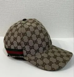 【GUCCI】極美品☆新品同様☆　GG キャンバス　キャップ　帽子　L(59)のサムネイル