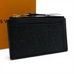 【美品】ルイヴィトン モノグラム アンプラント ポルトカルト ジップ ノワール