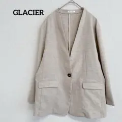 GLACIER ジャケット ベージュ LL 大きいサイズ きれいめ 上品