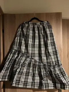 【新品タグ付き】DoCLASSE ギャザー切替 チェック ロングスカート 11号