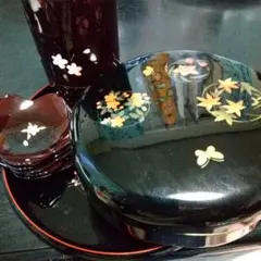 輪島塗【五島屋謹製】西村國峰作 宝相華沈黒 2枚組 - メルカリ